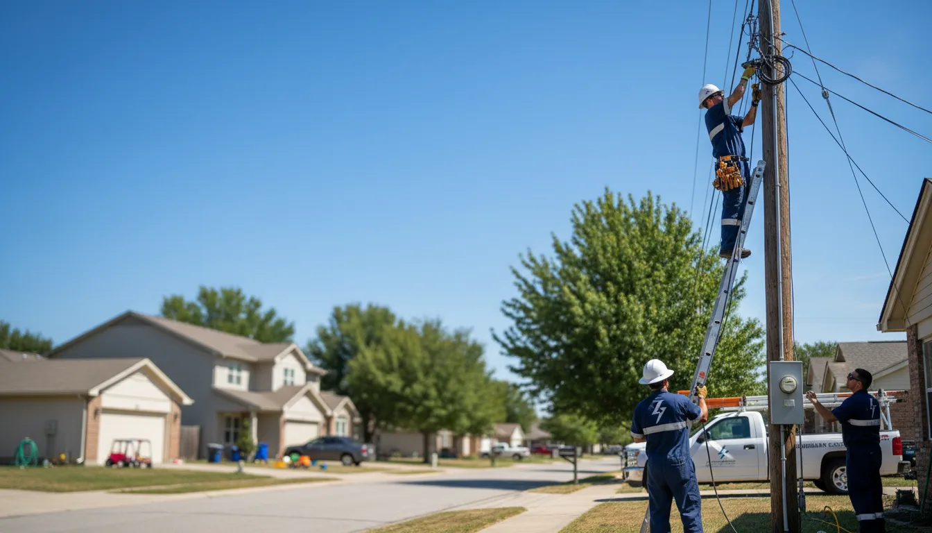 Residential electrician providing installation services in Hamburg, IL